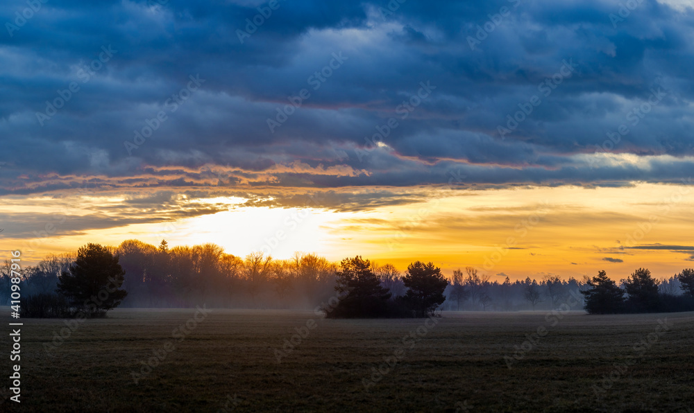 custom made wallpaper toronto digitalMorning sunrise over the meadows in Siebenbrunn near Augsburg