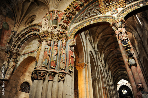 Pórtico del Paraíso Catedral de San Martín en Ourense Orense, Galicia, España