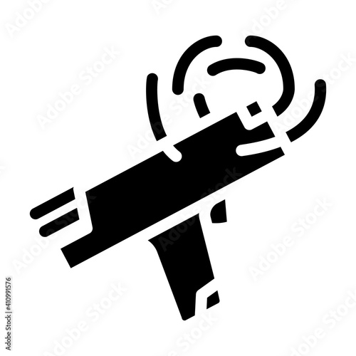 money gun machine glyph icon vector illustration