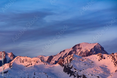 Lumières sur le mont blanc