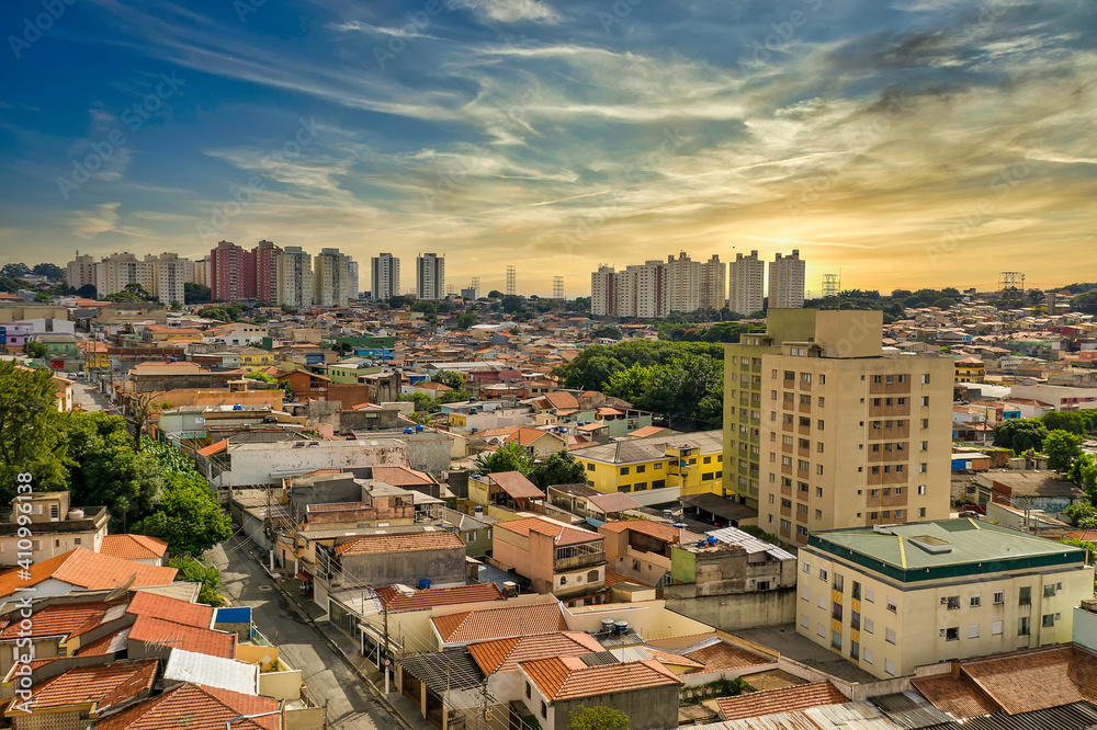 Foto aérea da zona leste de São Paulo Stock Photo | Adobe Stock