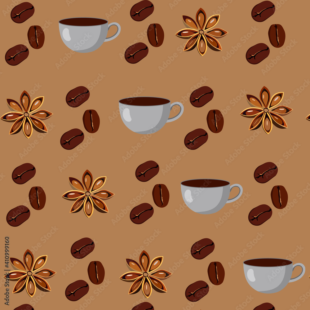 Obraz premium coffee seamless pattern