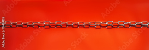 Long silver colored chain o...
