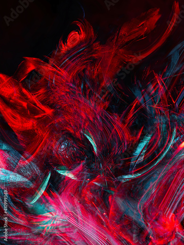 Colorful feathers abstract background