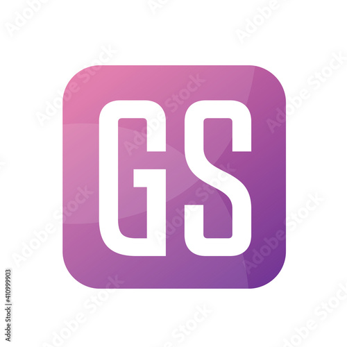 GS Letter Logo Design With Simple style