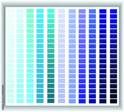 Blue color palette. Vector illustration