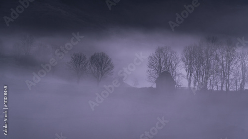 Isolated hut in the countryside of Romania