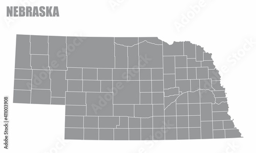 Nebraska County Map photo