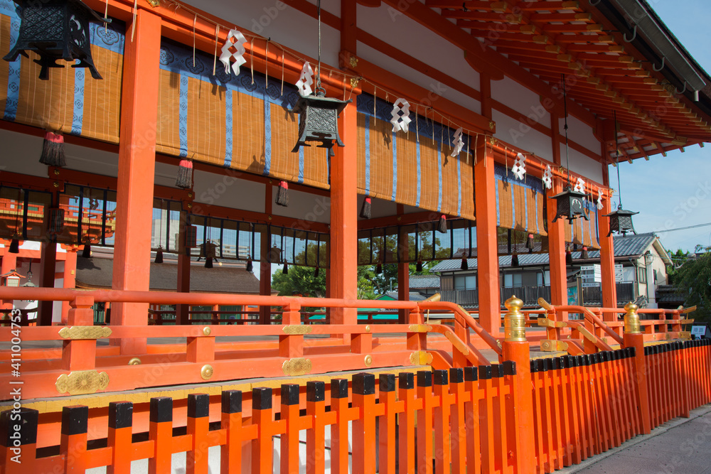 Beautiful shinto shrine near Kyoto, Fushimi Inari, with no people on a sunny day Beautiful shinto shrine near Kyoto, Fushimi Inari, with no people on a sunny day
