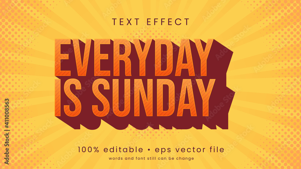 futurictic pop up text effect with vibrant color