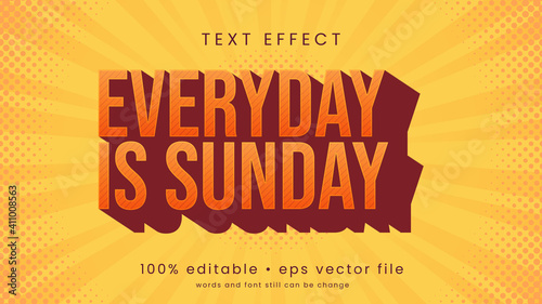 futurictic pop up text effect with vibrant color