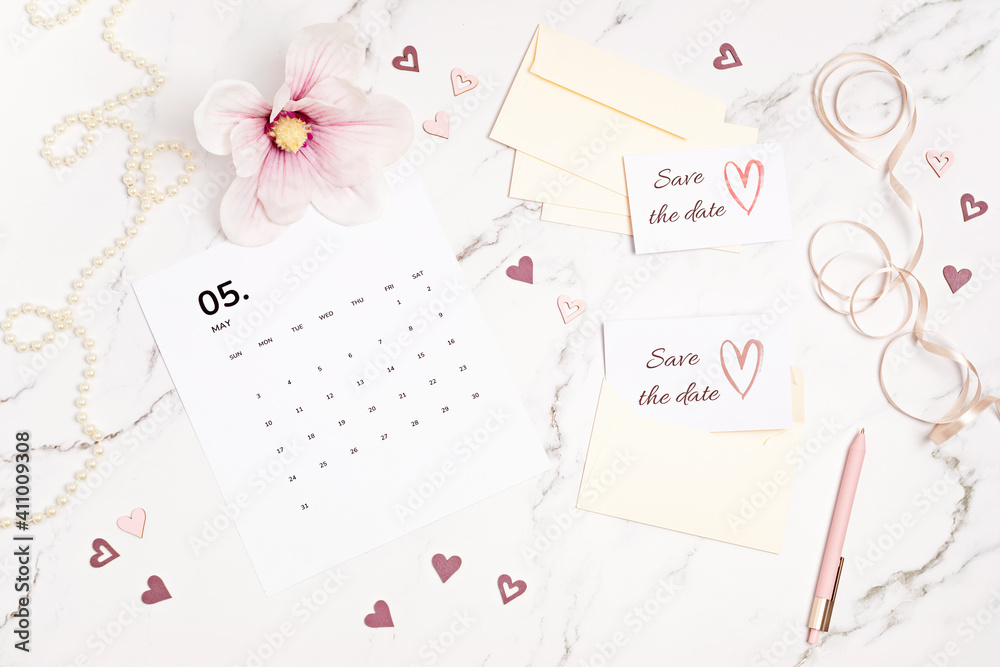 Save the date card in the envelope. Wedding planning, invitation concept Save the date card in the envelope. Wedding planning, invitation concept