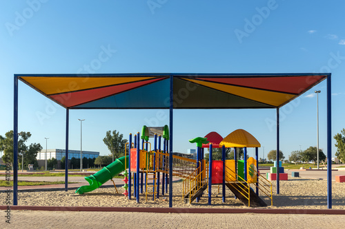 Wallpaper Mural playground in the park  King Fahad park at Dammam, Saudi Arabia. Selective focus background blurred. Torontodigital.ca