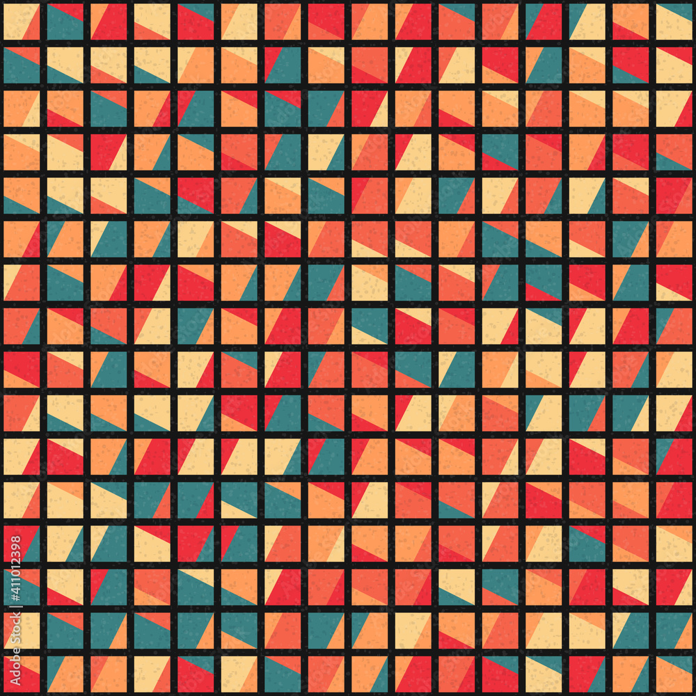 Fototapeta premium Abstract Geometric Pattern generative computational art illustration