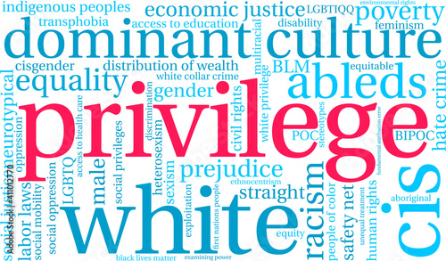 Privilege Word Cloud on a white background.