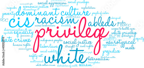 Privilege Word Cloud on a white background.
