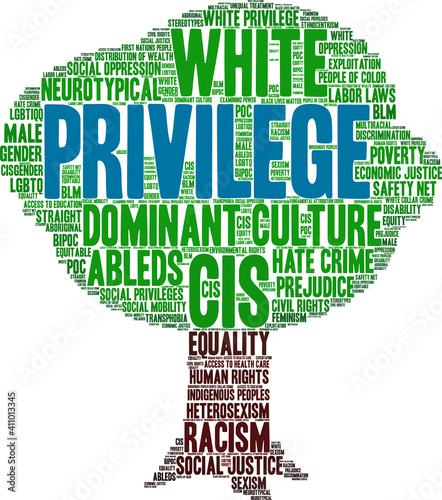 Privilege Word Cloud on a white background.