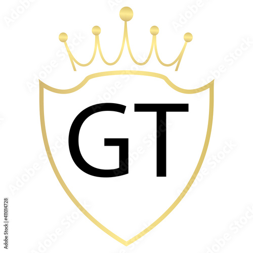 GT Letter Logo Design With Simple style