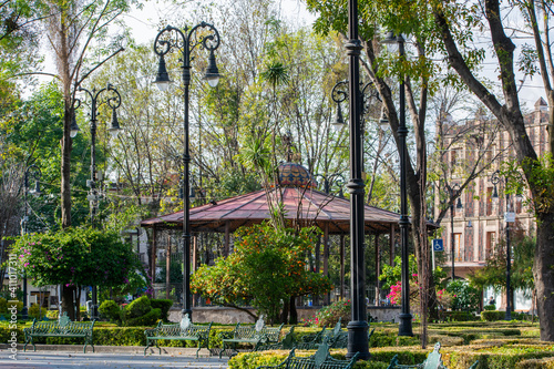 Kiosk in the middle of a park from Coyoacan