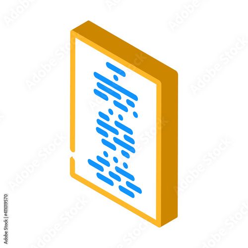 lyrics song text isometric icon vector illustration