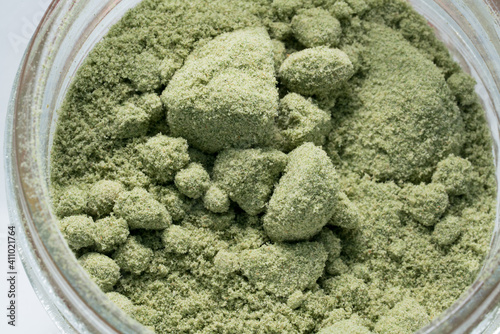 Dry Sift Hash, or Kief, derived from Cannabis Flower