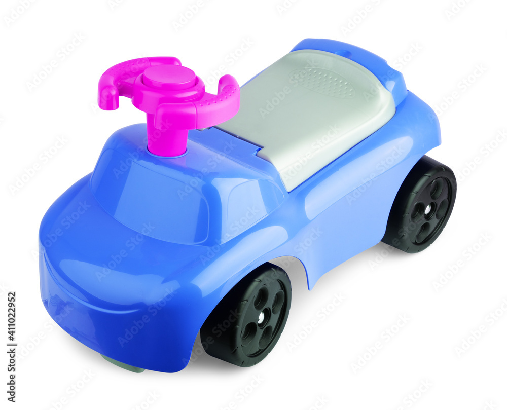 Childrens toy car on white background Childrens toy car on white background