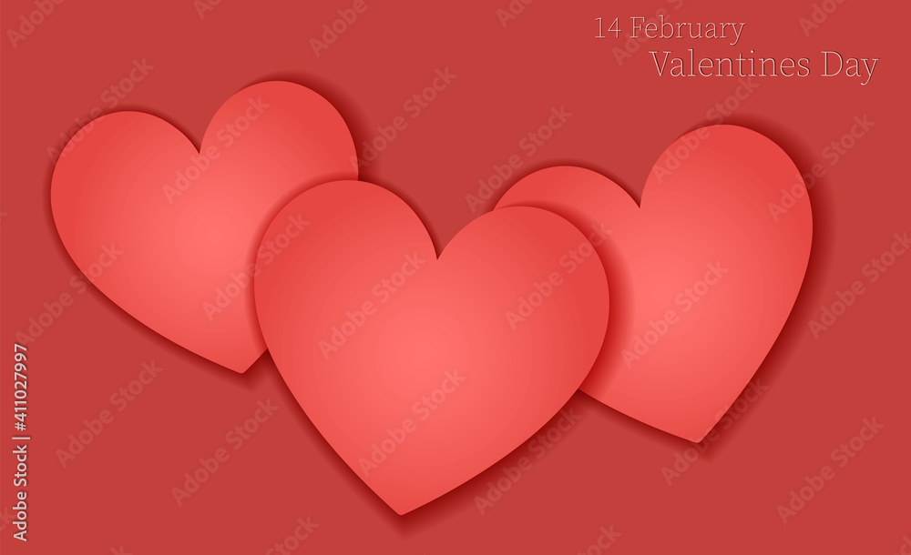 Greeting text card. Happy Valentine s day. Volumetric hearts on a pink background. Greeting text card. Happy Valentine s day. Volumetric hearts on a pink background.