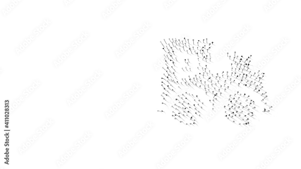 3d rendering of nails in shape of symbol of toy train with shadows isolated on white background 3d rendering of nails in shape of symbol of toy train with shadows isolated on white background