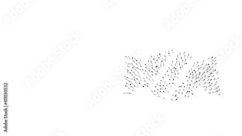3d rendering of nails in shape of symbol of candy with shadows isolated on white background