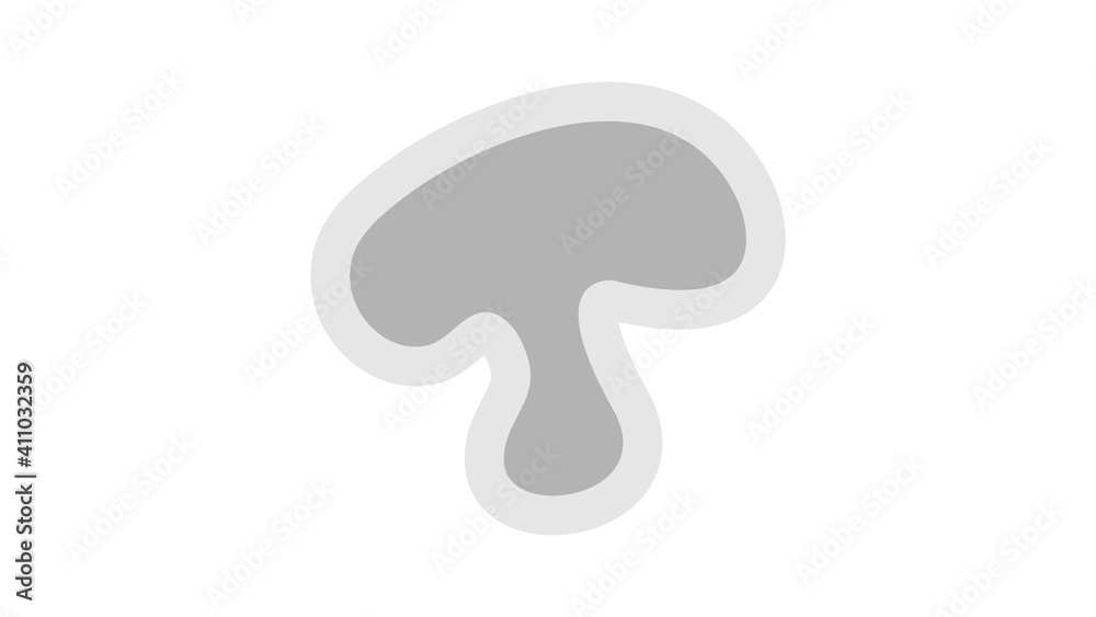 mushrooms on a white background illustration. a piece of champignon in a cut. mushrooms with a white-gray cap. seasoning for pizza. preparation for vegetable stew mushrooms on a white background illustration. a piece of champignon in a cut. mushrooms with a white-gray cap. seasoning for pizza. preparation for vegetable stew