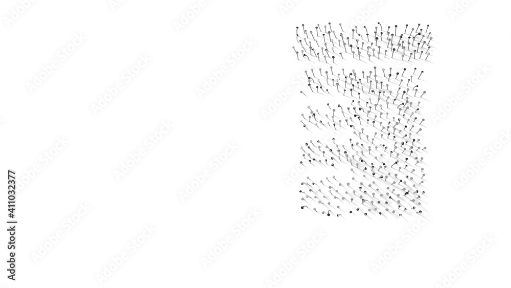 3d rendering of nails in shape of symbol of prescription bottle with shadows isolated on white background 3d rendering of nails in shape of symbol of prescription bottle with shadows isolated on white background