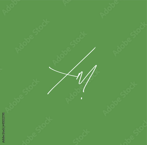 Xm initial handwriting logo for identity 