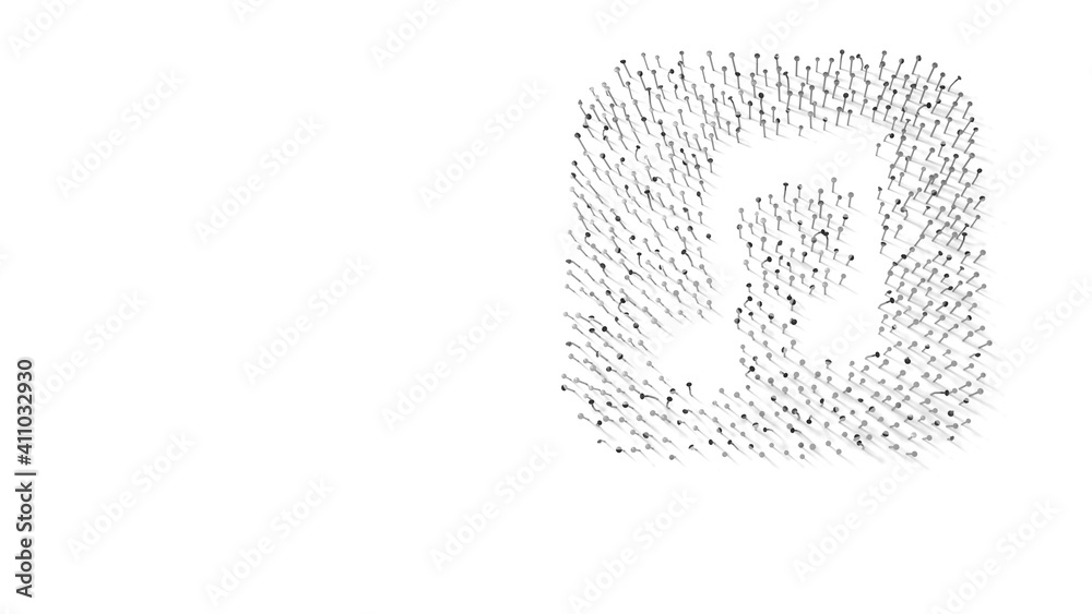 3d rendering of nails in shape of symbol of music with shadows isolated on white background 3d rendering of nails in shape of symbol of music with shadows isolated on white background