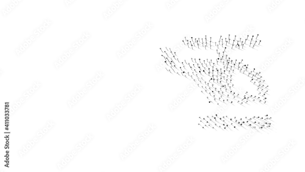 3d rendering of nails in shape of symbol of helicopter with shadows isolated on white background 3d rendering of nails in shape of symbol of helicopter with shadows isolated on white background