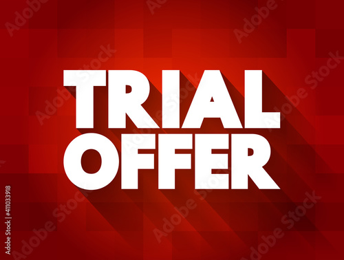 Trial Offer text quote  concept background