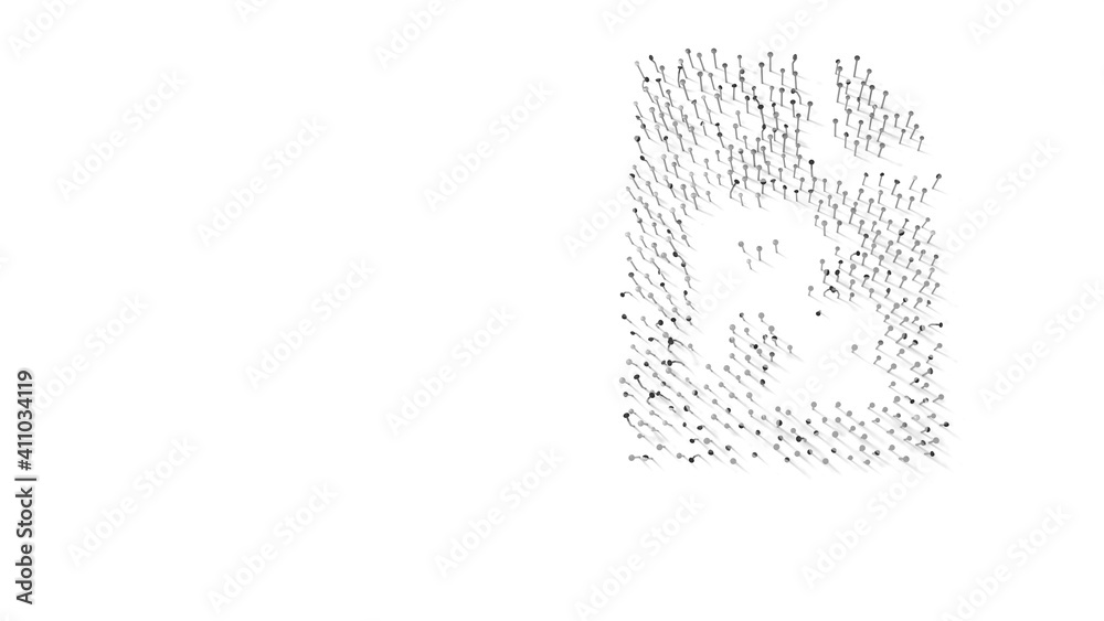 3d rendering of nails in shape of symbol of file prescription with shadows isolated on white background 3d rendering of nails in shape of symbol of file prescription with shadows isolated on white background