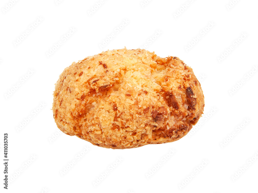 Coconut cookie organic isolated on the white background Coconut cookie organic isolated on the white background