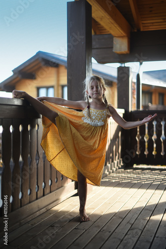 girl relaxing in summer 