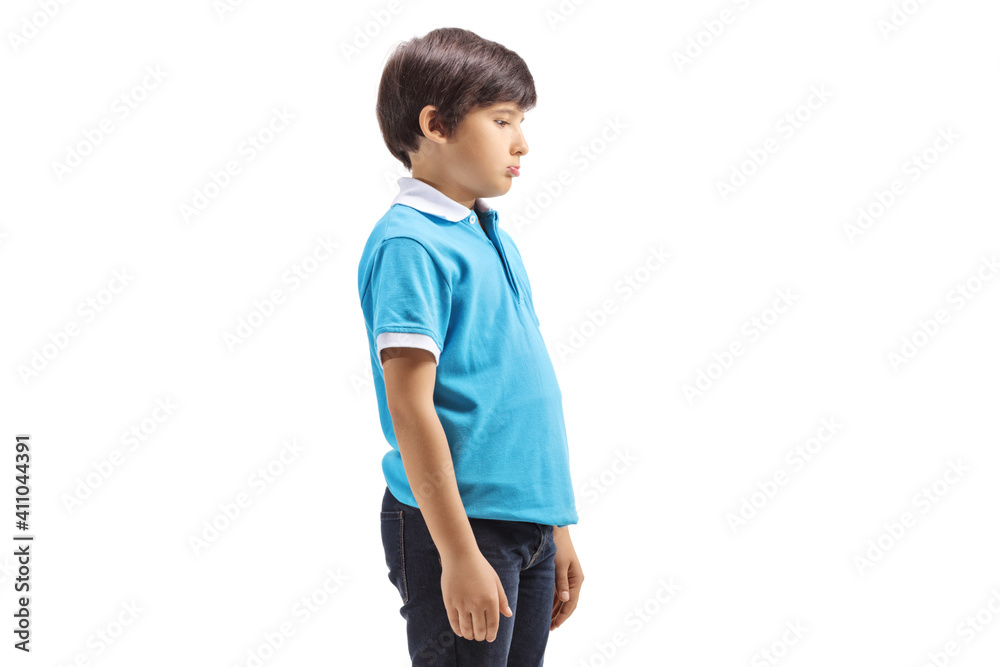 Unhappy boy with a sad face Unhappy boy with a sad face