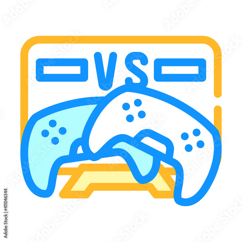 video games color icon vector illustration flat