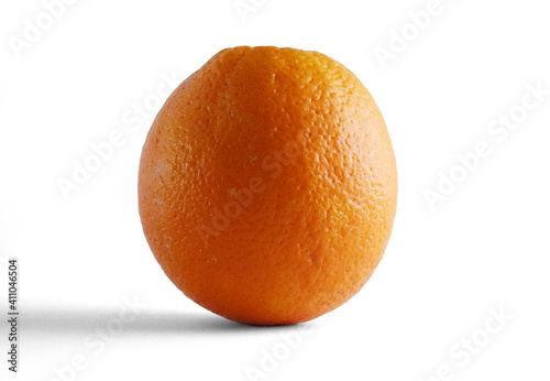 bright fresh sweet orange on a white background, fruit