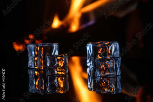 fire and ice on a dark background4