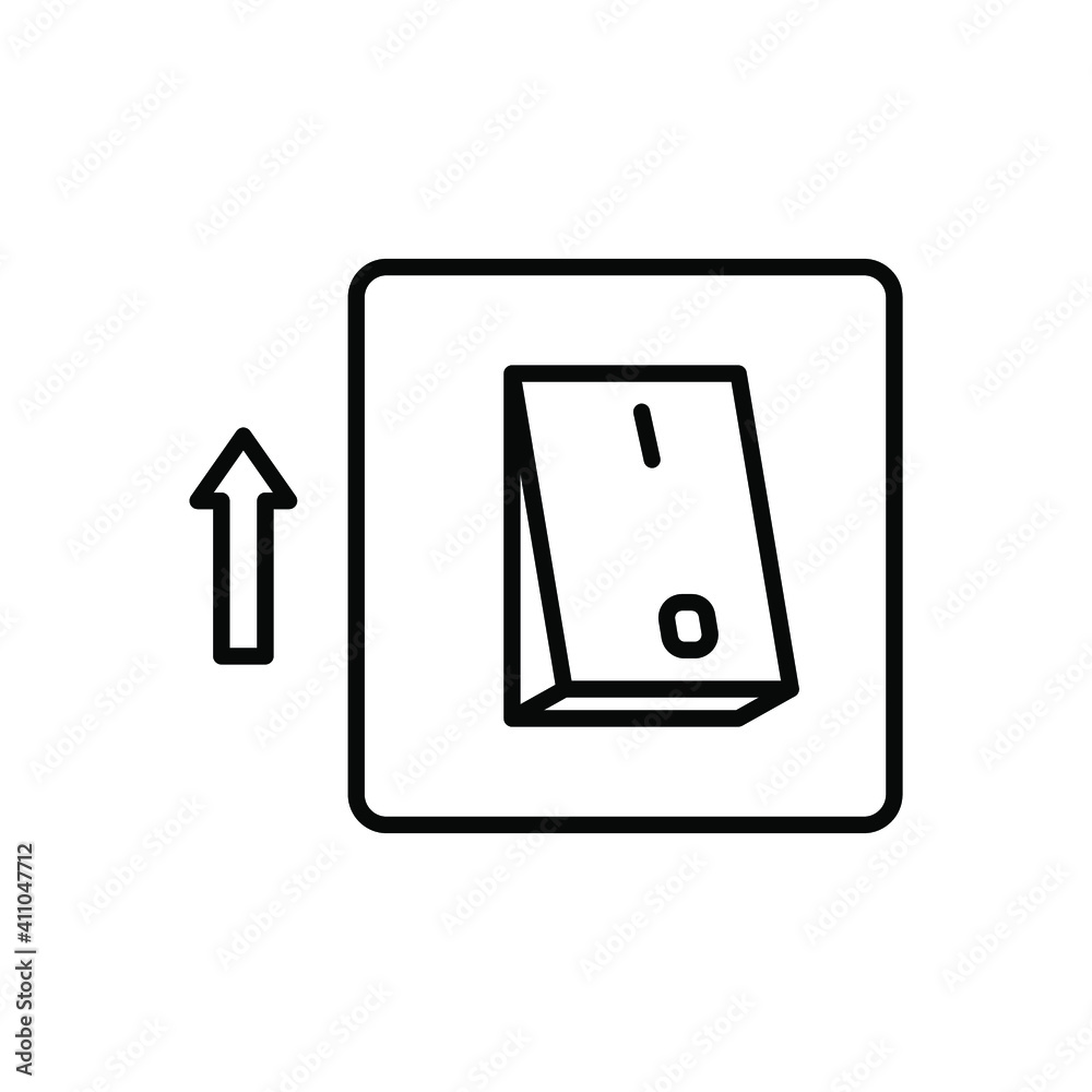 Light on, electric switch solid icon. Power turn off button glyph style sign for web and app. Toggle switch off position vector illustration on white background isolated. Editable stroke EPS 10 Light on, electric switch solid icon. Power turn off button glyph style sign for web and app. Toggle switch off position vector illustration on white background isolated. Editable stroke EPS 10