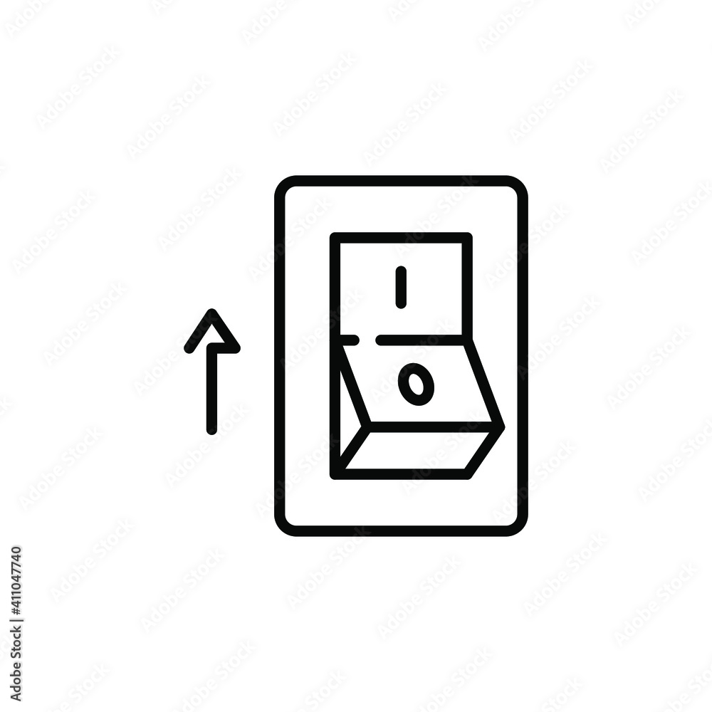 Light on, electric switch solid icon. Power turn off button glyph style sign for web and app. Toggle switch off position vector illustration on white background isolated. Editable stroke EPS 10 Light on, electric switch solid icon. Power turn off button glyph style sign for web and app. Toggle switch off position vector illustration on white background isolated. Editable stroke EPS 10