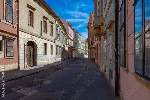 Fototapeta Naklejka Na Ścianę i Meble -  Picturesque street of an old European city