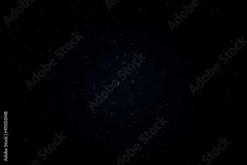 nightscape, night full of stars, Pleiades, the Seven Sisters and Messier 45, view into a bright night sky of the northern hemisphere © AxelRedder