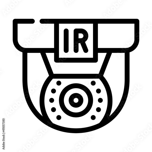 infrared video camera line icon vector illustration