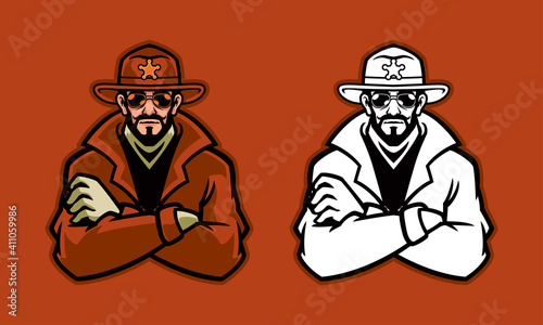 Wallpaper Mural sheriff illustration Torontodigital.ca