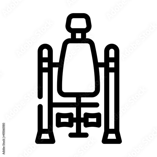 Bilde på lerret inversion table line icon vector illustration flat