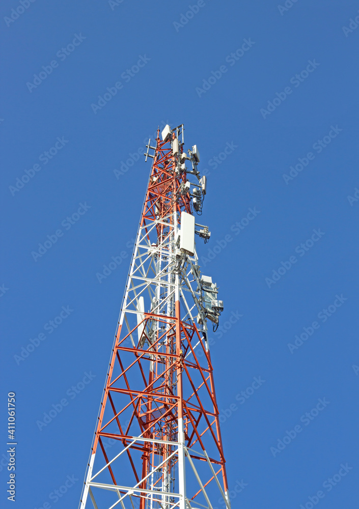 Signal tower sky background Signal tower sky background